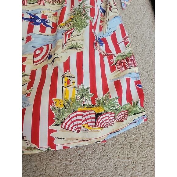 Vintage Alexander Campbell,red skirt,faux wrap, scarf design,sz 4 - Picture 3 of 10